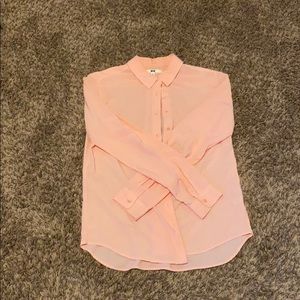 Peach Button Down